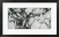 Black and White Marble Panel Trio III Framed Print