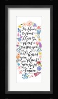 Floral Bible Verse Panel I Fine Art Print