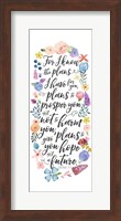 Floral Bible Verse Panel I Fine Art Print
