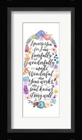 Floral Bible Verse Panel II Fine Art Print