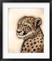 Cheetah Portrait Framed Print