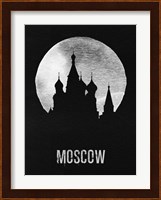 Moscow Landmark Black Fine Art Print