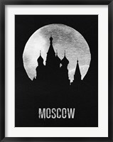 Moscow Landmark Black Fine Art Print
