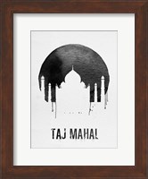Taj Mahal Landmark White Fine Art Print