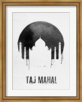 Taj Mahal Landmark White Fine Art Print
