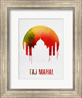 Taj Mahal Landmark Red Fine Art Print