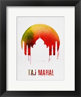 Taj Mahal Landmark Red Fine Art Print