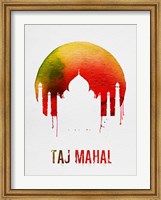 Taj Mahal Landmark Red Fine Art Print