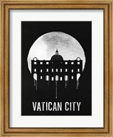 Vatican City Landmark Black Fine Art Print