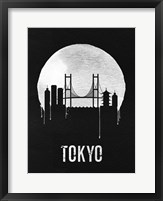 Tokyo Skyline Black Fine Art Print