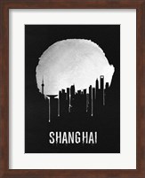 Shanghai Skyline Black Fine Art Print