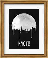 Kyoto Skyline Black Fine Art Print
