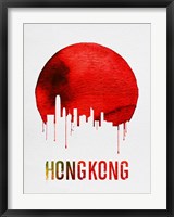 Hong Kong Skyline Red Fine Art Print