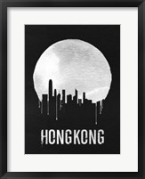 Hong Kong Skyline Black Fine Art Print