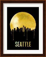 Seattle Skyline Yellow Fine Art Print