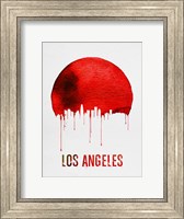 Los Angeles Skyline Red Fine Art Print