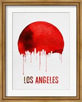 Los Angeles Skyline Red Fine Art Print