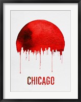 Chicago Skyline Red Fine Art Print