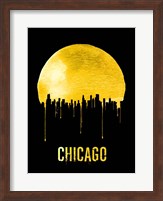 Chicago Skyline Yellow Fine Art Print