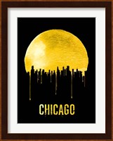 Chicago Skyline Yellow Fine Art Print