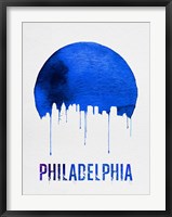 Philadelphia Skyline Blue Fine Art Print