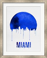 Miami Skyline Blue Fine Art Print