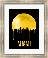 Miami Skyline Yellow Fine Art Print