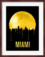 Miami Skyline Yellow Fine Art Print