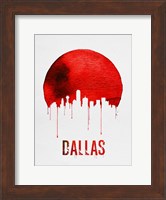 Dallas Skyline Red Fine Art Print