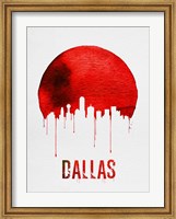 Dallas Skyline Red Fine Art Print