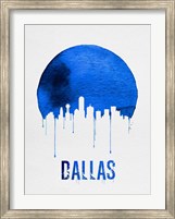 Dallas Skyline Blue Fine Art Print