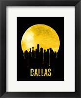 Dallas Skyline Yellow Fine Art Print