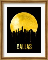 Dallas Skyline Yellow Fine Art Print