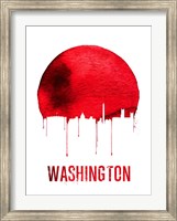 Washington Skyline Red Fine Art Print