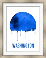 Washington Skyline Blue Fine Art Print
