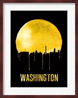 Washington Skyline Yellow Fine Art Print