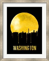 Washington Skyline Yellow Fine Art Print
