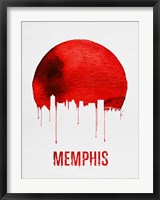 Memphis Skyline Red Fine Art Print
