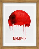 Memphis Skyline Red Fine Art Print