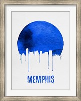 Memphis Skyline Blue Fine Art Print