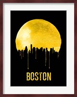 Boston Skyline Yellow Fine Art Print