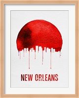 New Orleans Skyline Red Fine Art Print