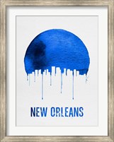 New Orleans Skyline Blue Fine Art Print