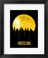 Houston Skyline Yellow Fine Art Print