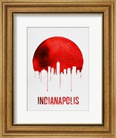 Indianapolis Skyline Red Fine Art Print