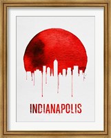 Indianapolis Skyline Red Fine Art Print