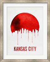 Kansas City Skyline Red Fine Art Print