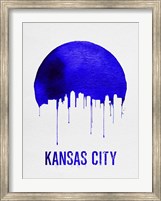 Kansas City Skyline Blue Fine Art Print