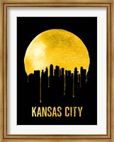 Kansas City Skyline Yellow Fine Art Print