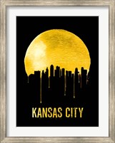 Kansas City Skyline Yellow Fine Art Print
